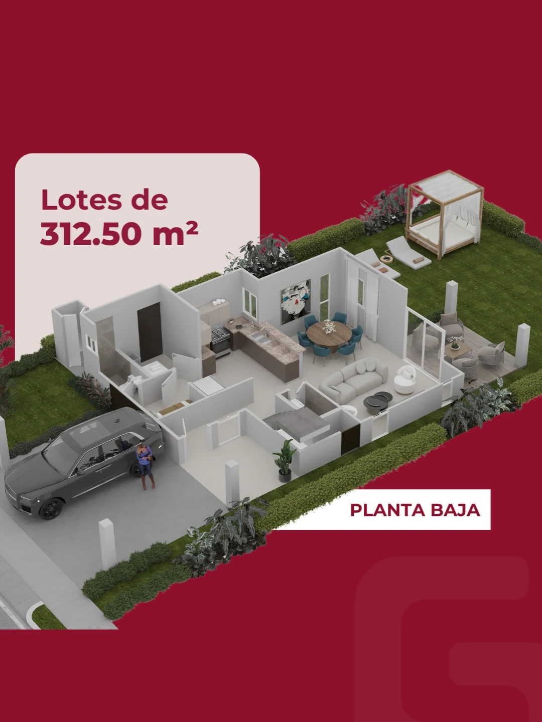 Cruces · Planta baja · Distribución 3D publicada