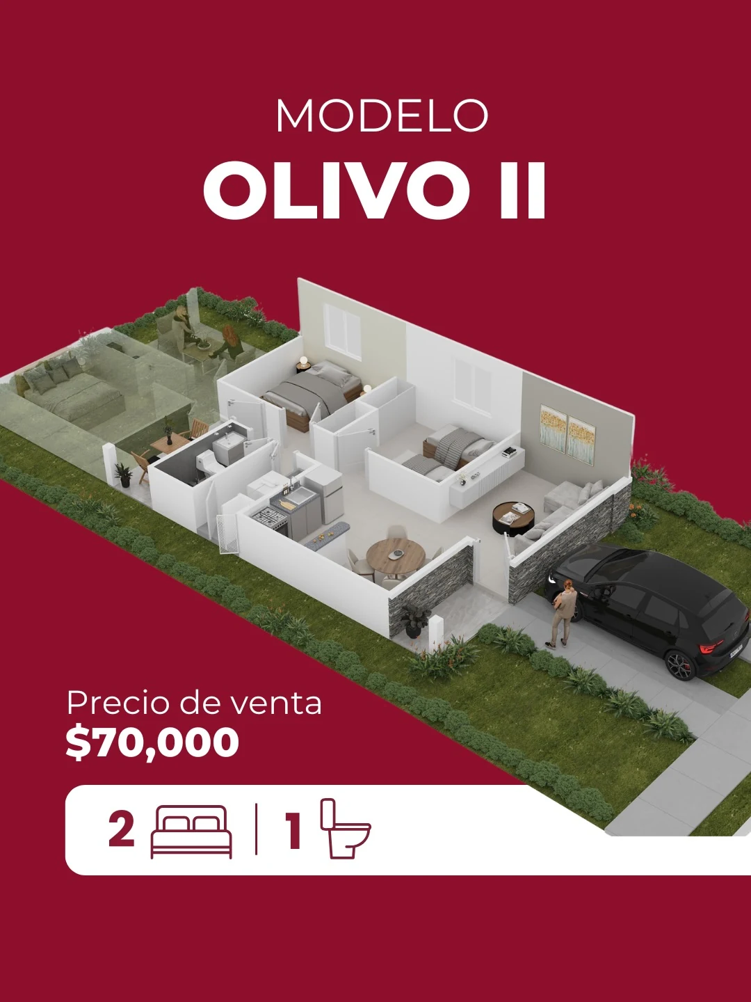 Olivo II · Distribución 3D publicada